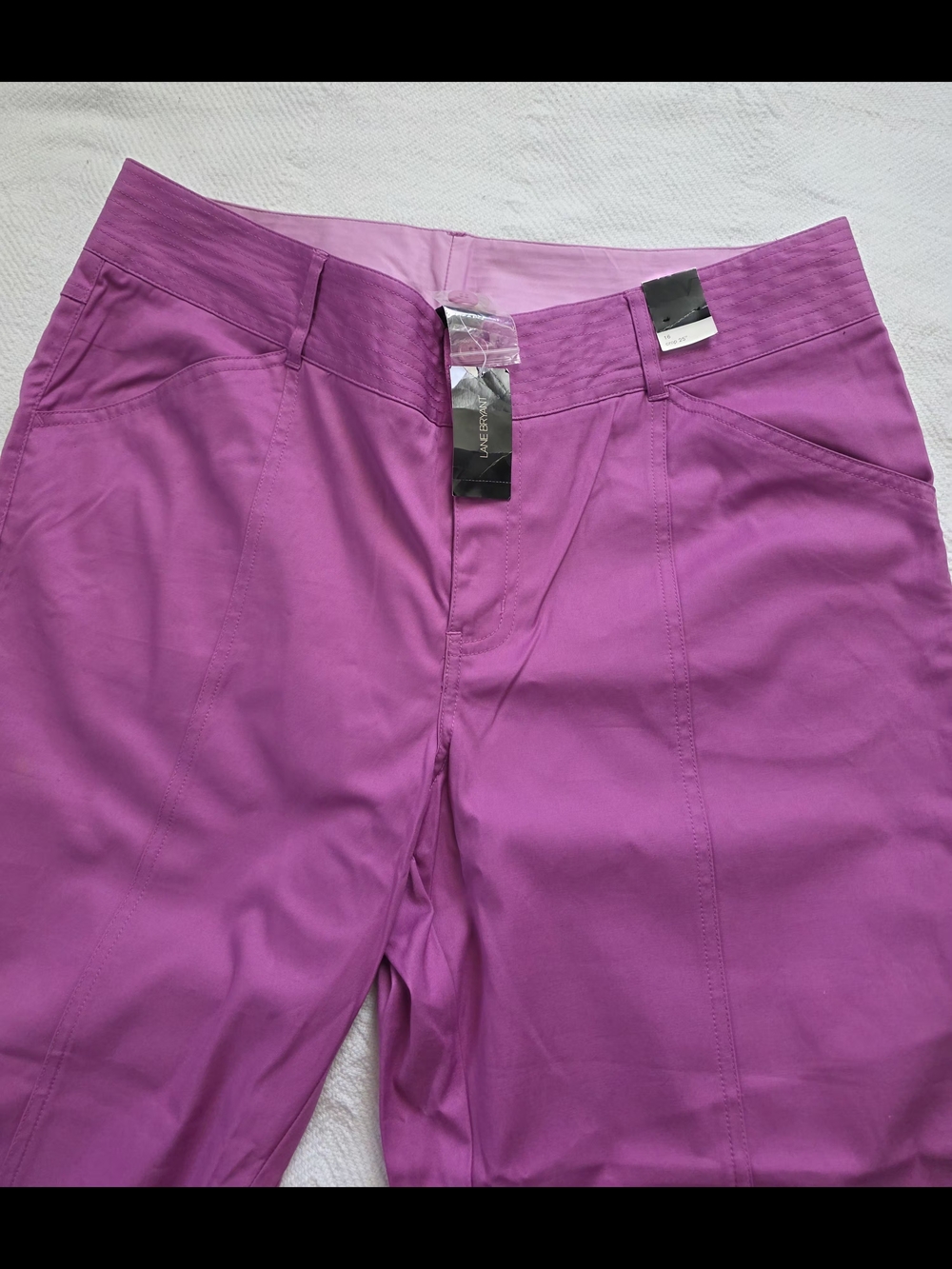 NWT Pant Capri Venezia Lane Bryant Size 16 Purple Magenta - Picture 6 of 9